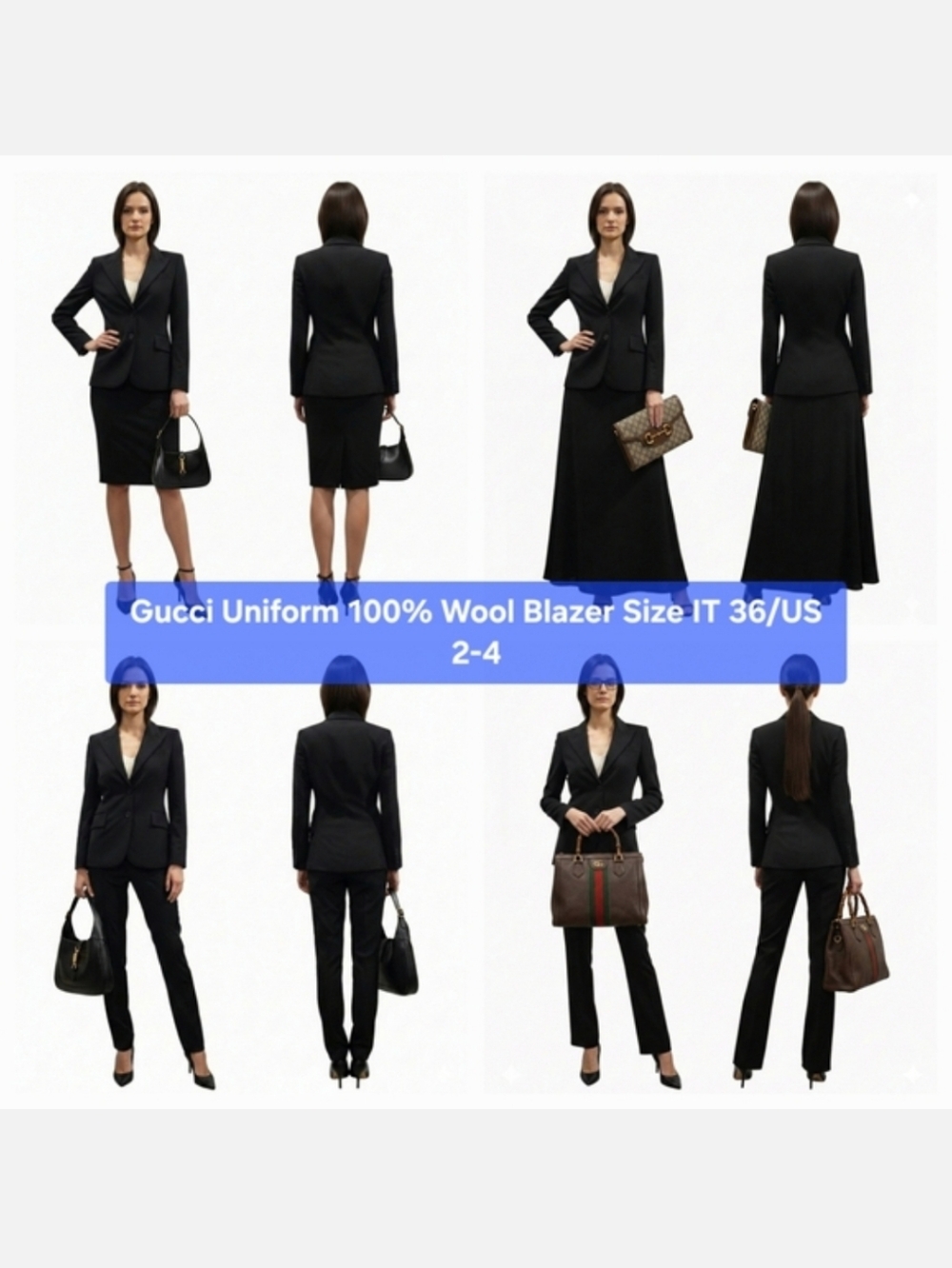Gucci Uniform 100% Wool Blazer Size IT 36/US 2-4